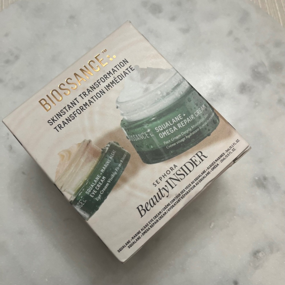 Biossance Sephora Gift Set‎ Beauty Insider Skincare Eye Cream Omega Repair New